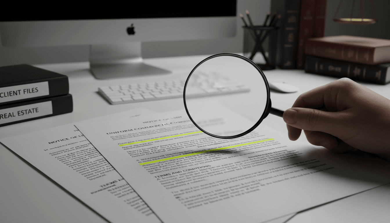 Lien Removal - Examining and analyzing legal documents and lien notices